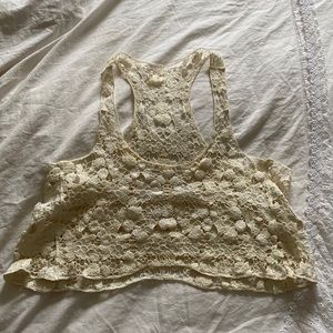 Boho lace crop top